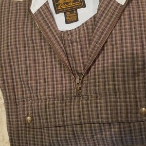 L Eddie Bauer Outdoor Plaid Hooded Jacket